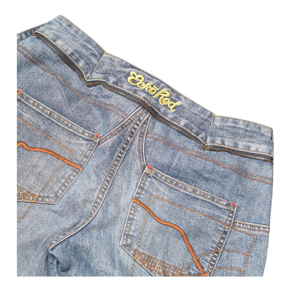 VTG Ecko Red Jeans Women's 13 Y2K Patches Low Rise Capri Cropped Hip Hop